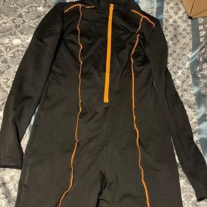 Shein front zip up stitch jumpsuit